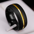 Midnight Gold Line Ring