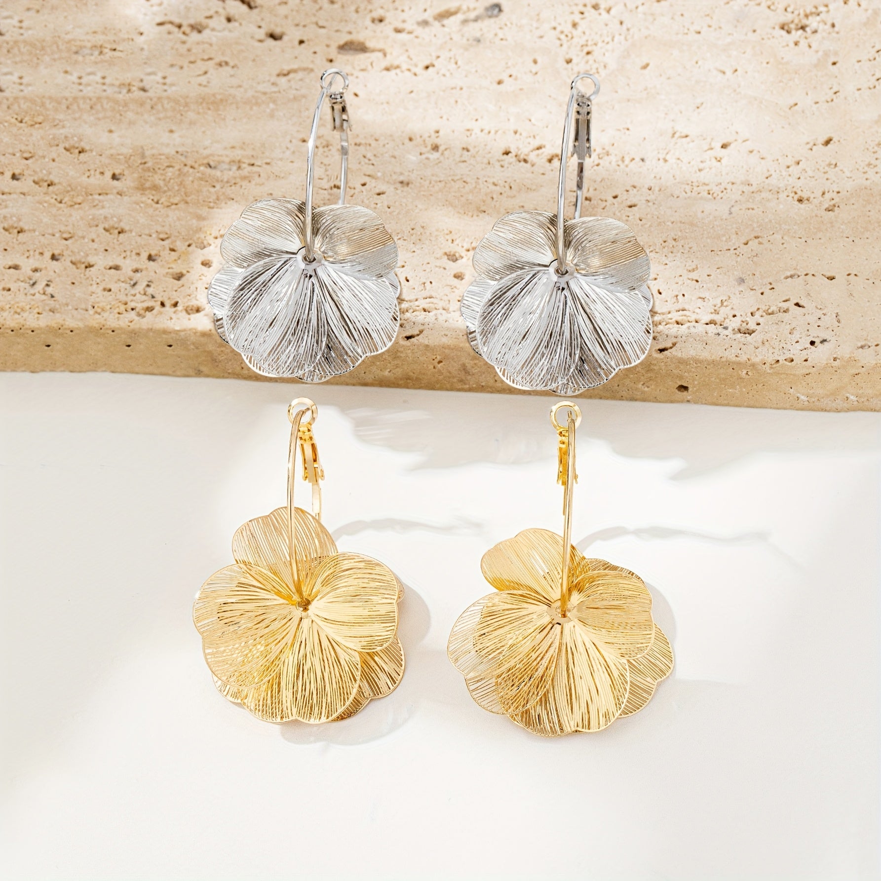 Oversized Gold Hollow Earrings