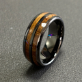 Midnight Band with Rustic Wood Inlay