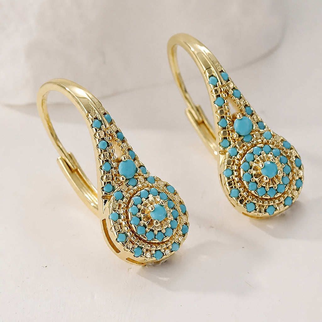 Turquoise Mosaic Elegance Earrings