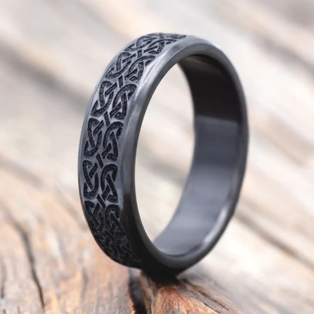 Vintage Celtic Shadow Ring