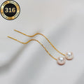 Long Tassel Pearl Earrings