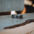 Minimalist Iron Rune Band