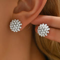 Pearl Dome Stud Earrings