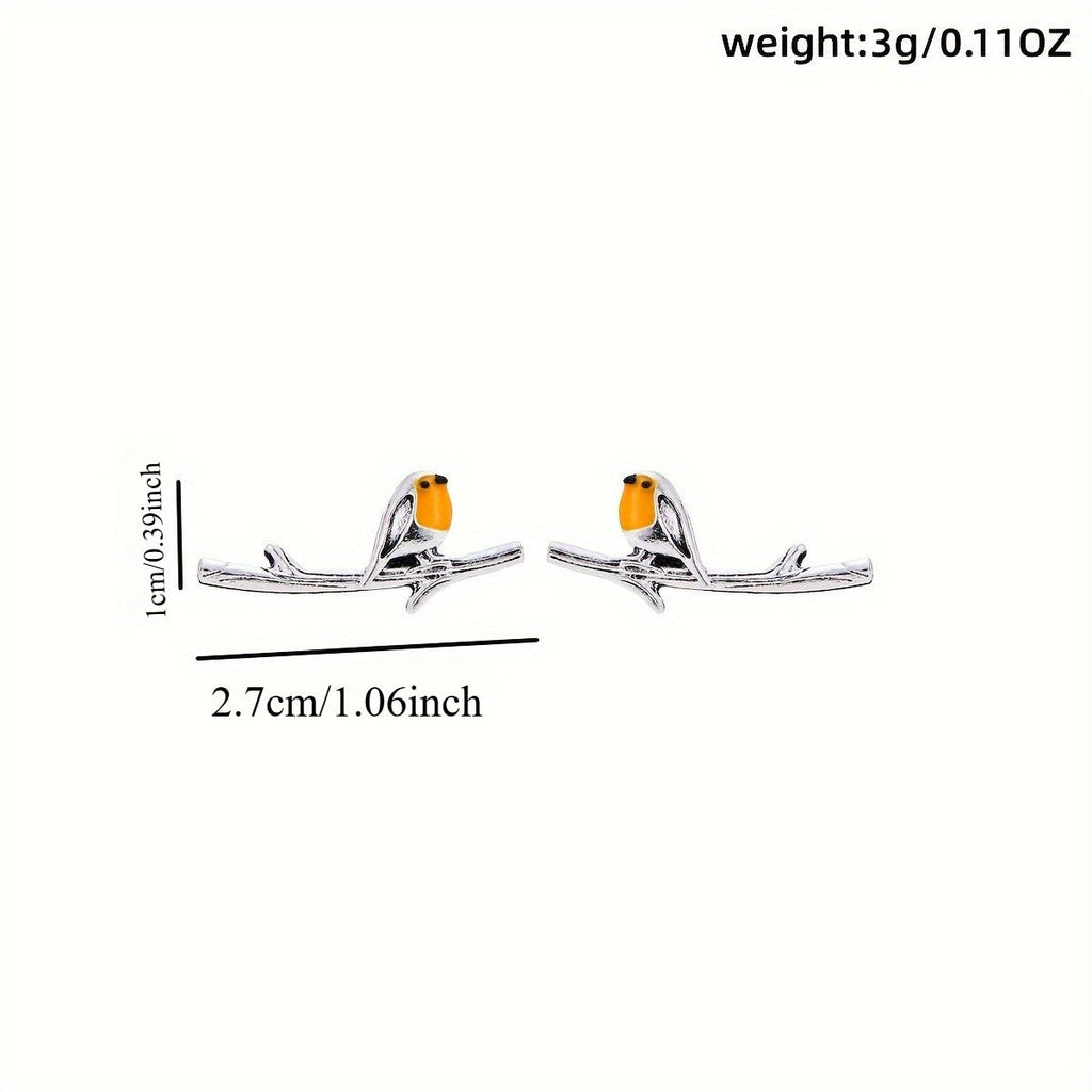 Cartoon Tier Bird Earrings