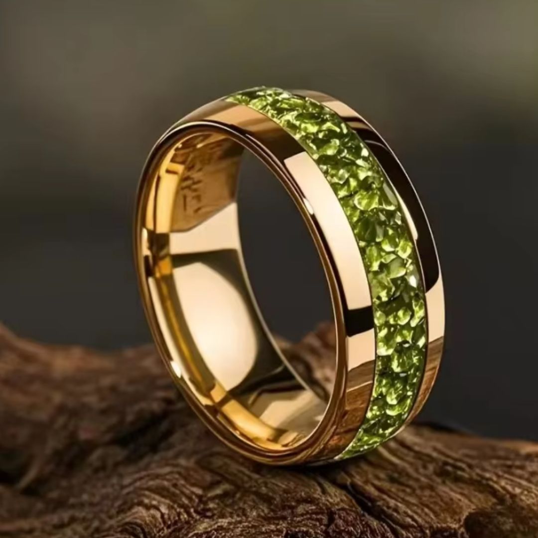 Crushed Stone Inlay Ring
