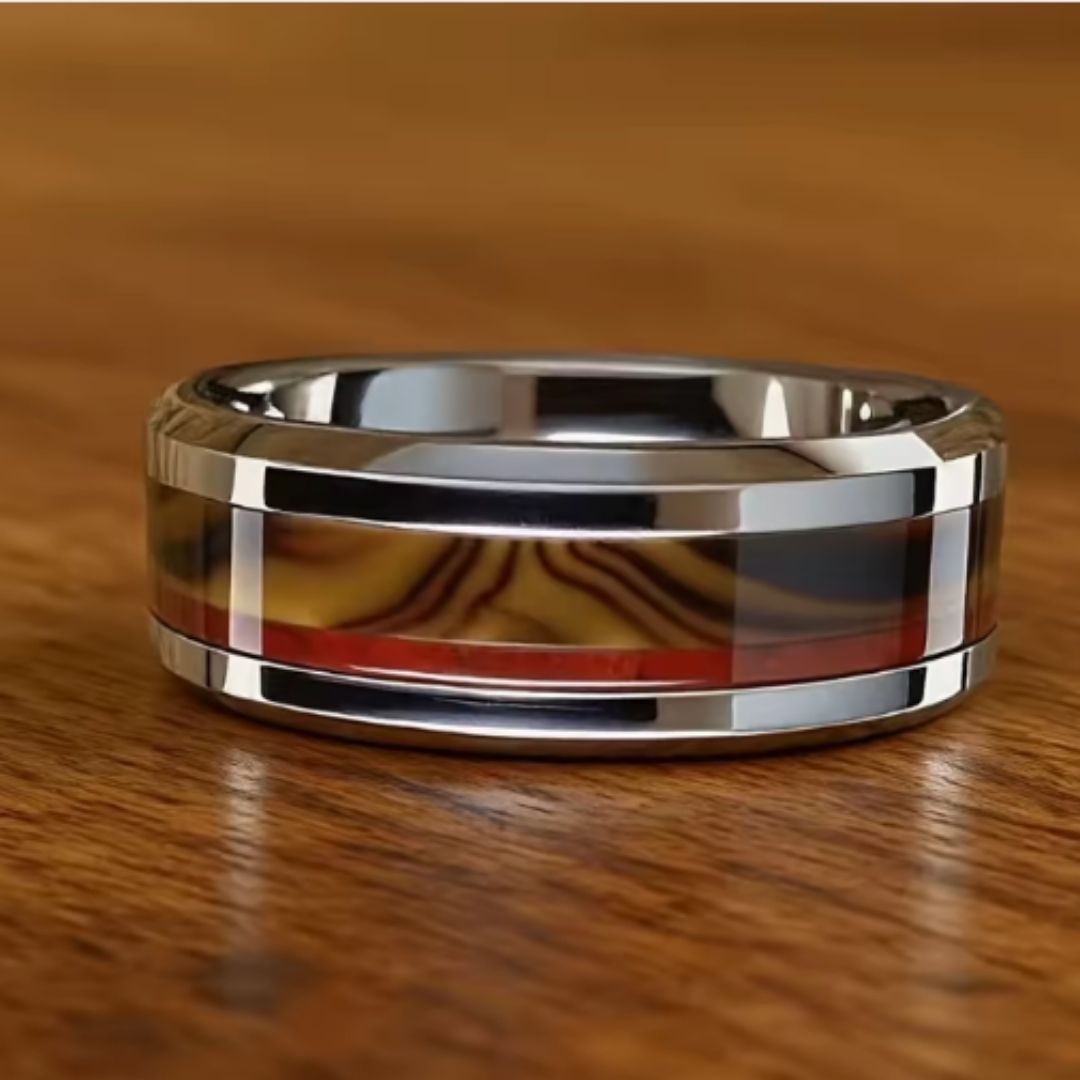 Azure Stone Inlay Ring