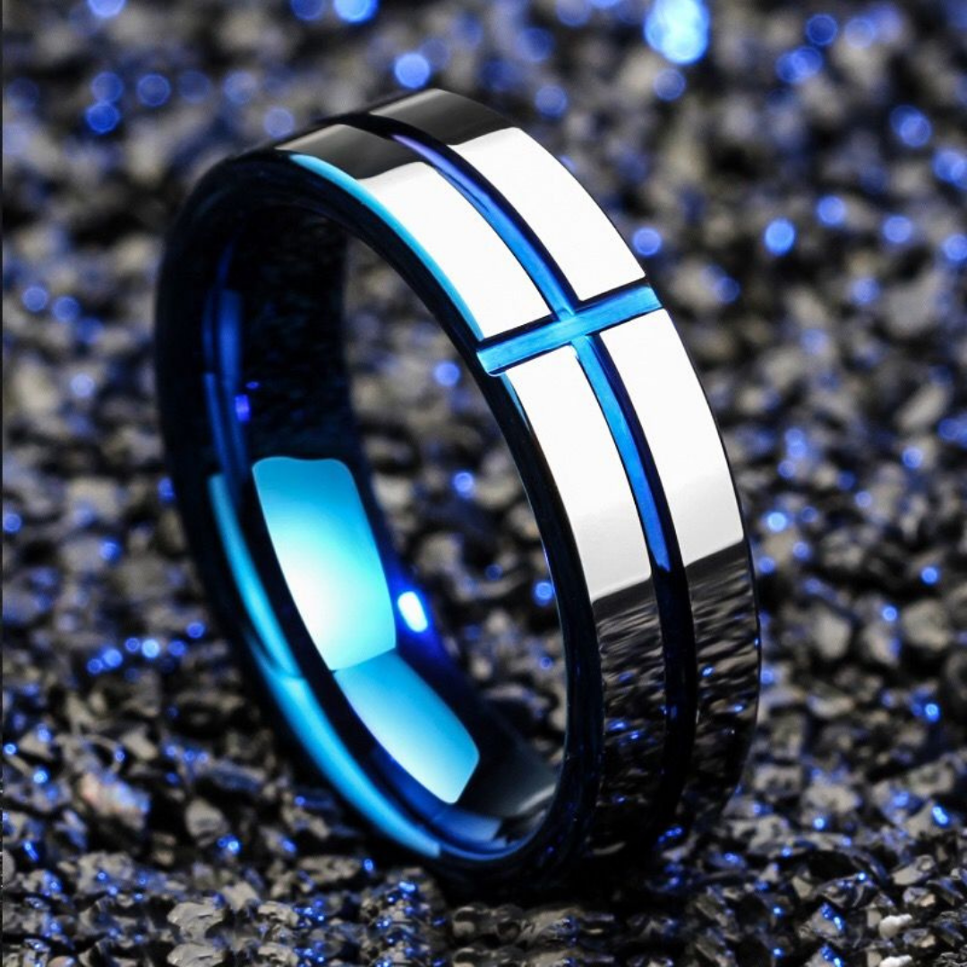 Arctic Blue Inlay Band