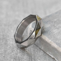 Minimalist Facet Steel Ring
