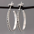 Unique Silver Hoops