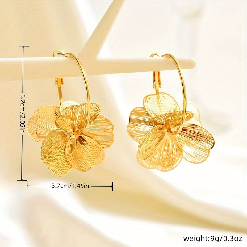 Oversized Gold Hollow Earrings