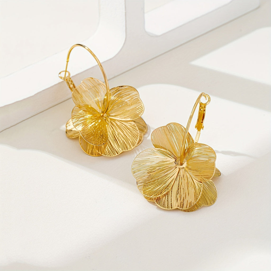 Oversized Gold Hollow Earrings