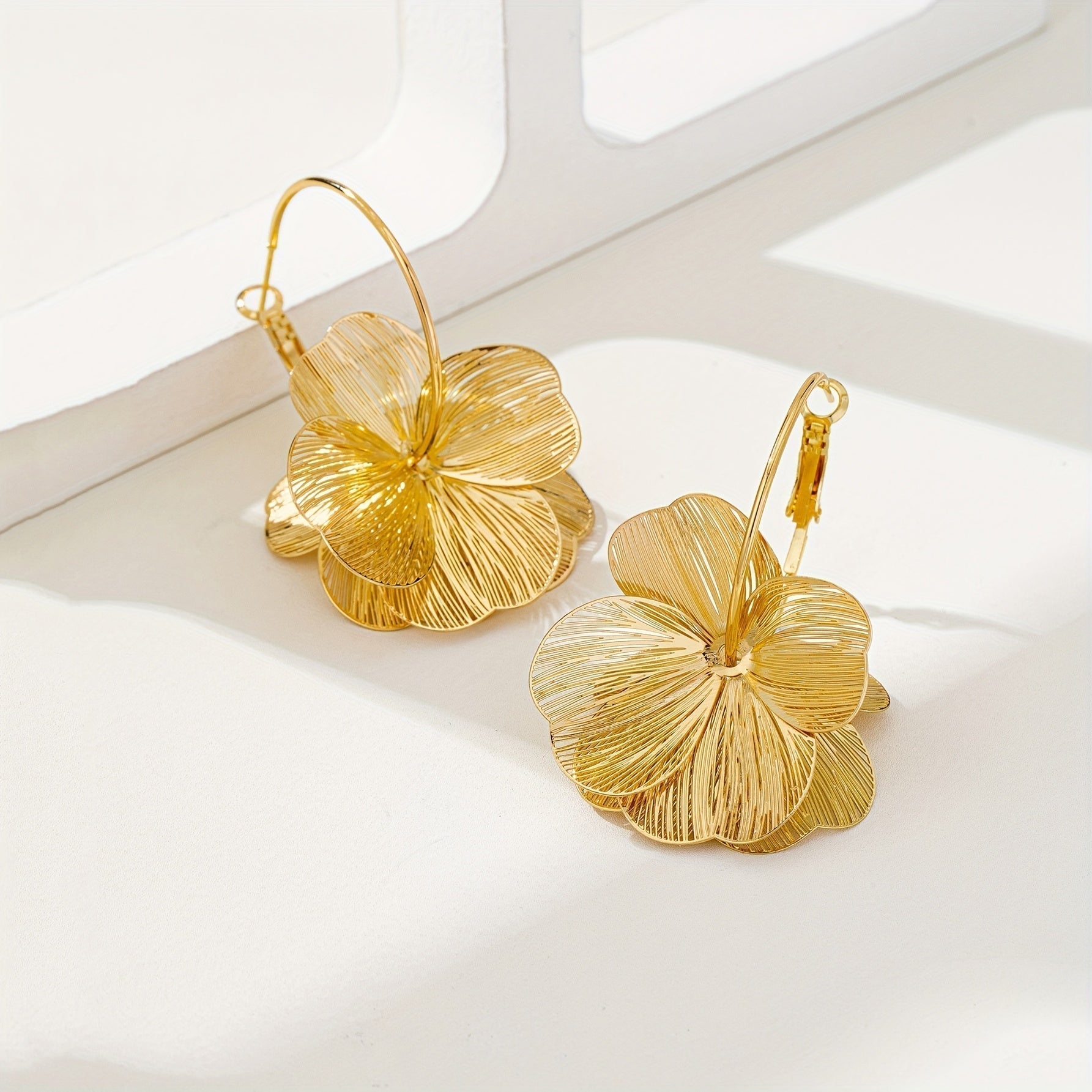 Oversized Gold Hollow Earrings