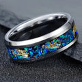 Aurora Opal Gold Inlay Ring