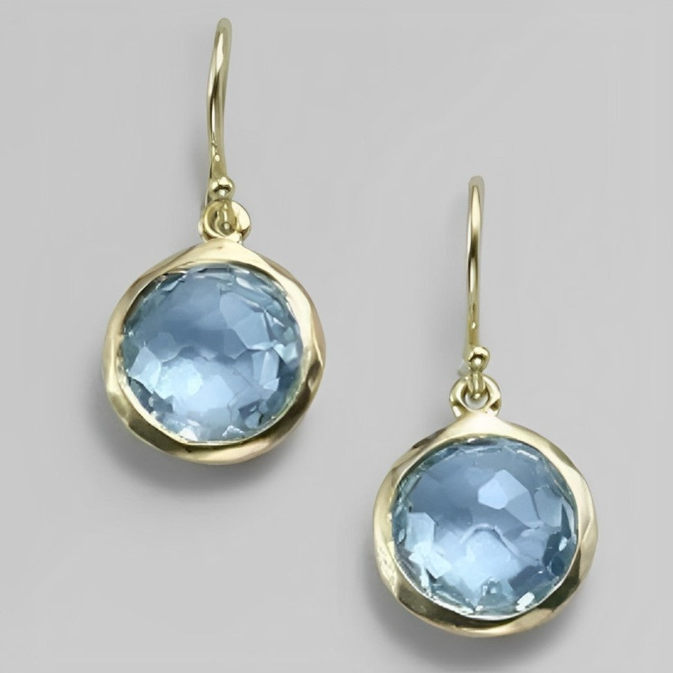 Sterling Silver Round Inlay Earrings