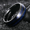 Midnight Sapphire Carbon Ring