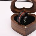 Obsidian Ember Facet Ring