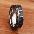 Obsidian Fracture Facet Ring