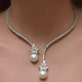 Elegant and Bright Necklace with Sterling Silver Pearls