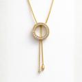 Vintage Gold Adjustable Circle Necklace
