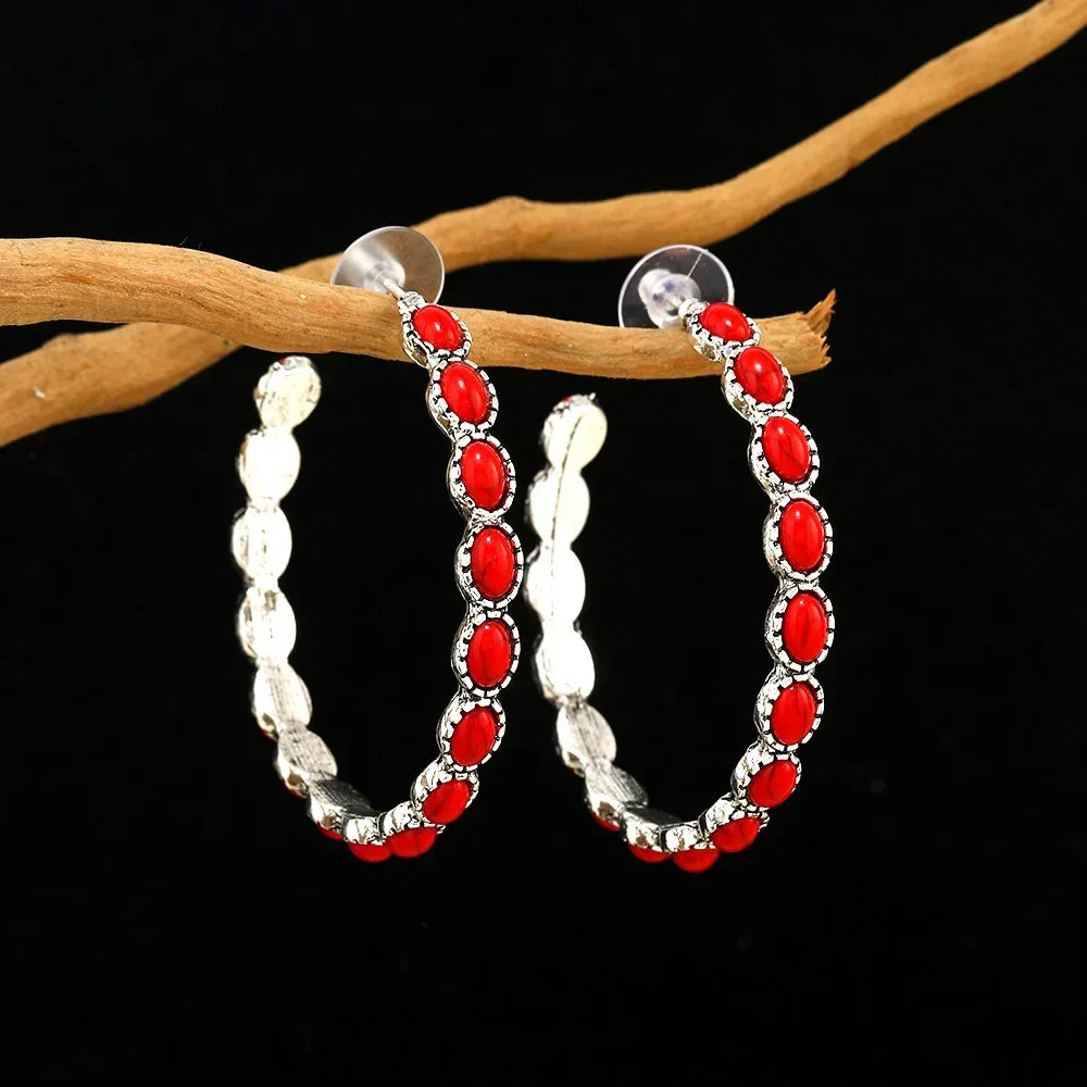 Graceful Silver Hoop Earrings