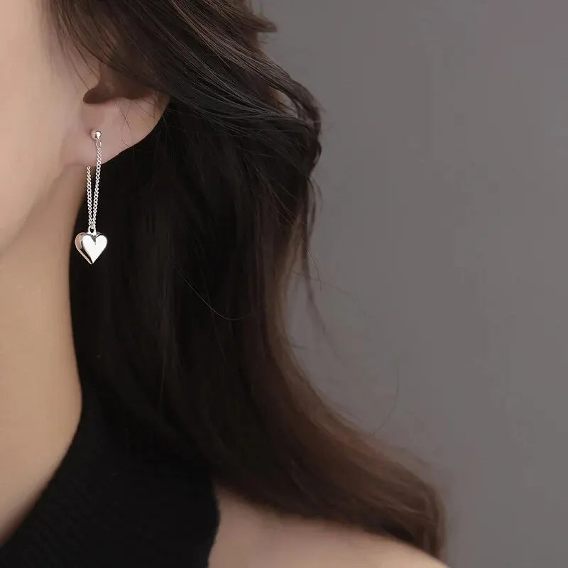Antique Geometric Heart-Shaped Hoops