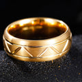 Royal Carved Gold Band Ring