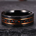 Obsidian Ember Inlay Ring