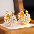 Chunky Pearl Hoop Earrings