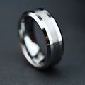 Silver Satin Edge Ring
