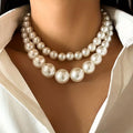 Double Statement Pearl Necklace