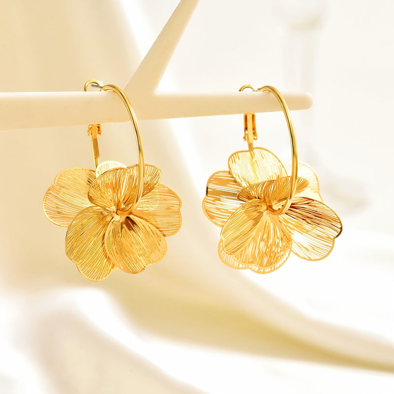 Oversized Gold Hollow Earrings