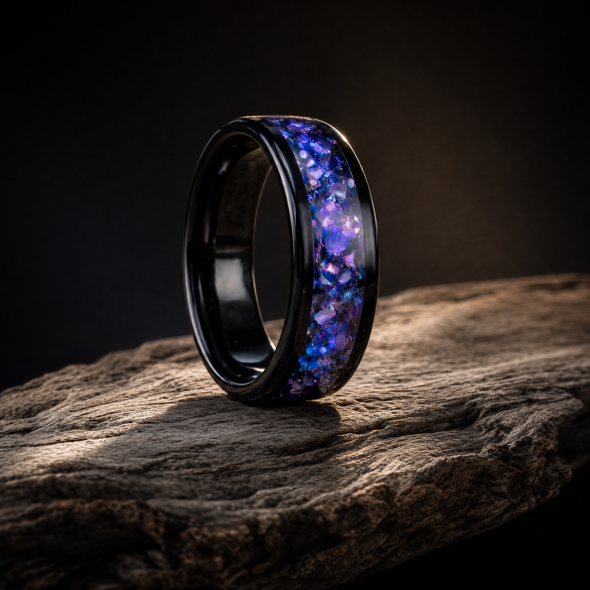 Nebula Amethyst Inlay Ring