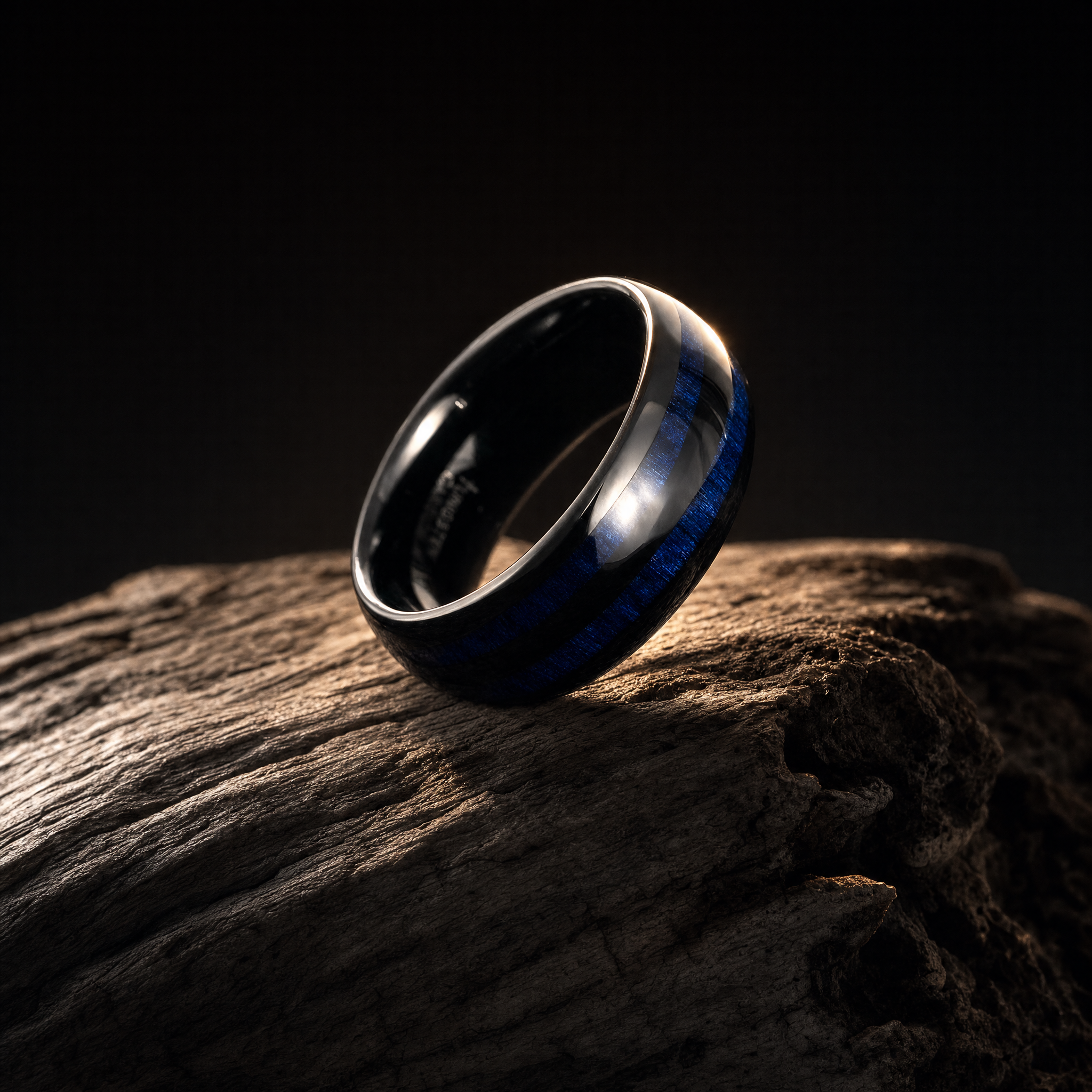Midnight Blue Carbon Ring