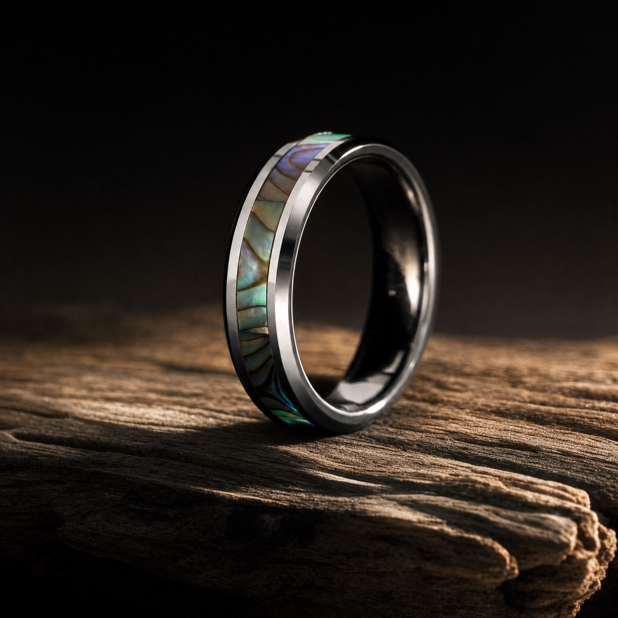 Iridescent Shell Inlay Ring