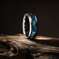 Aurora Opal Gold Inlay Ring