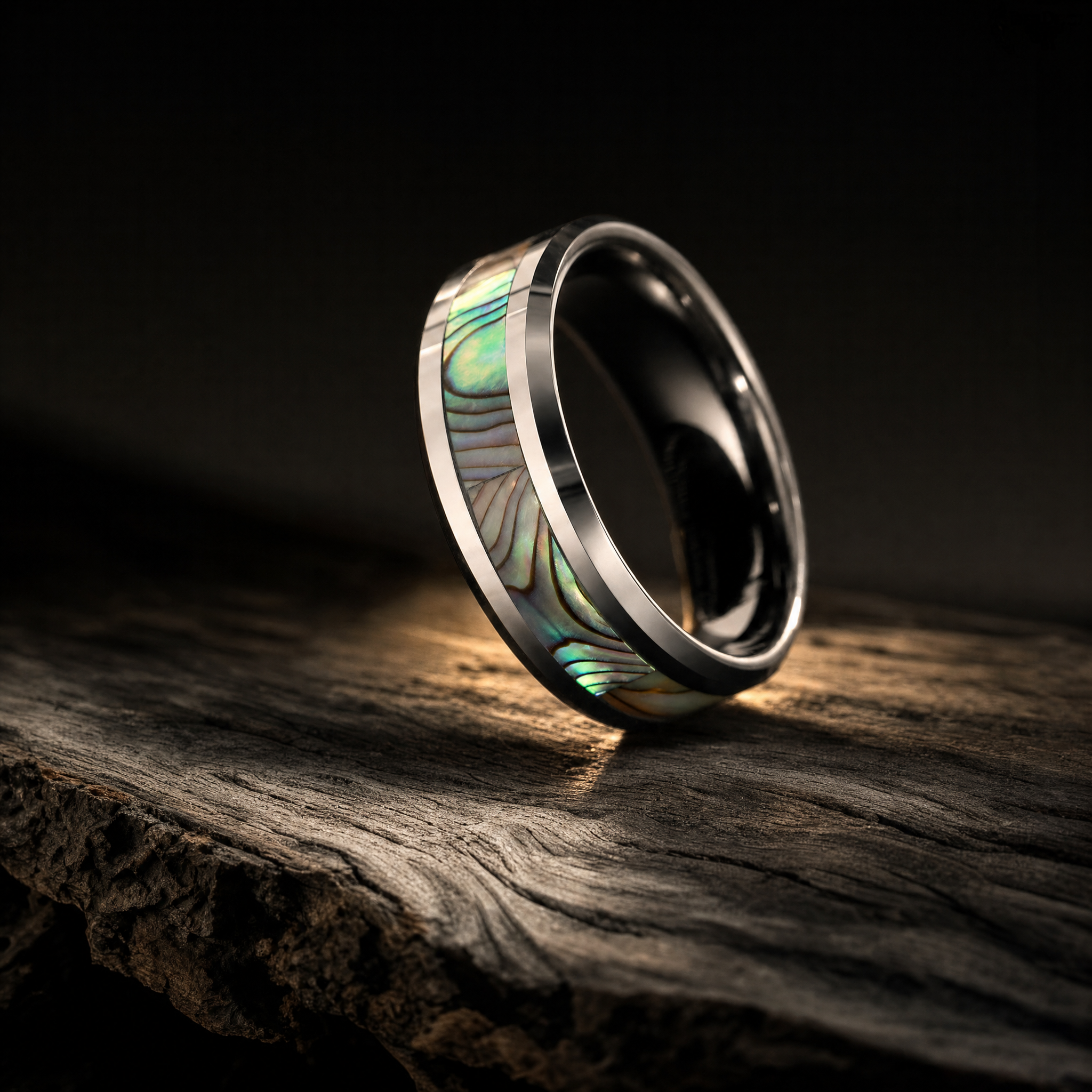 Aurora Shell Inlay Ring