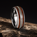 Classic Brushed Dual Inlay Men's Band