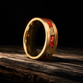 Crimson Gold Inlay Ring