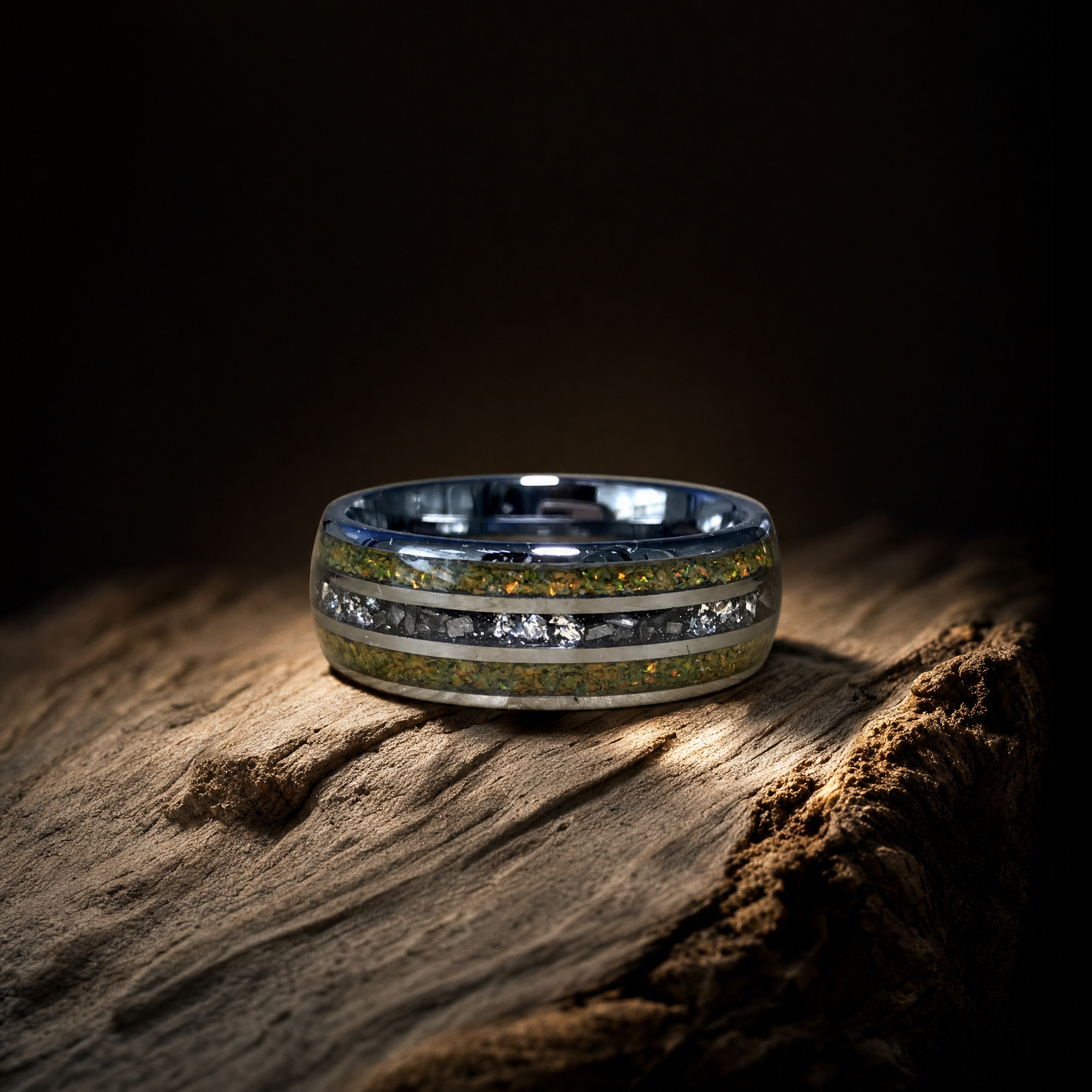 Vintage Crystal Layered Men's Ring