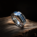 Blue Mosaic Inlay Heritage Ring