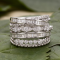 Vintage Layered Zirconia Ring