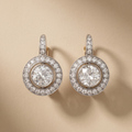 Vintage Gold & Silver Crystal Earrings