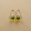Vintage Olive Drops Crystal Earrings