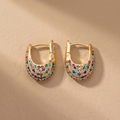 Chic Colorful Crystal Inlay Earrings