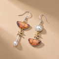 Natural Orange Stone Earrings