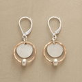 Stylish Gold and Silver Pearl Earrings