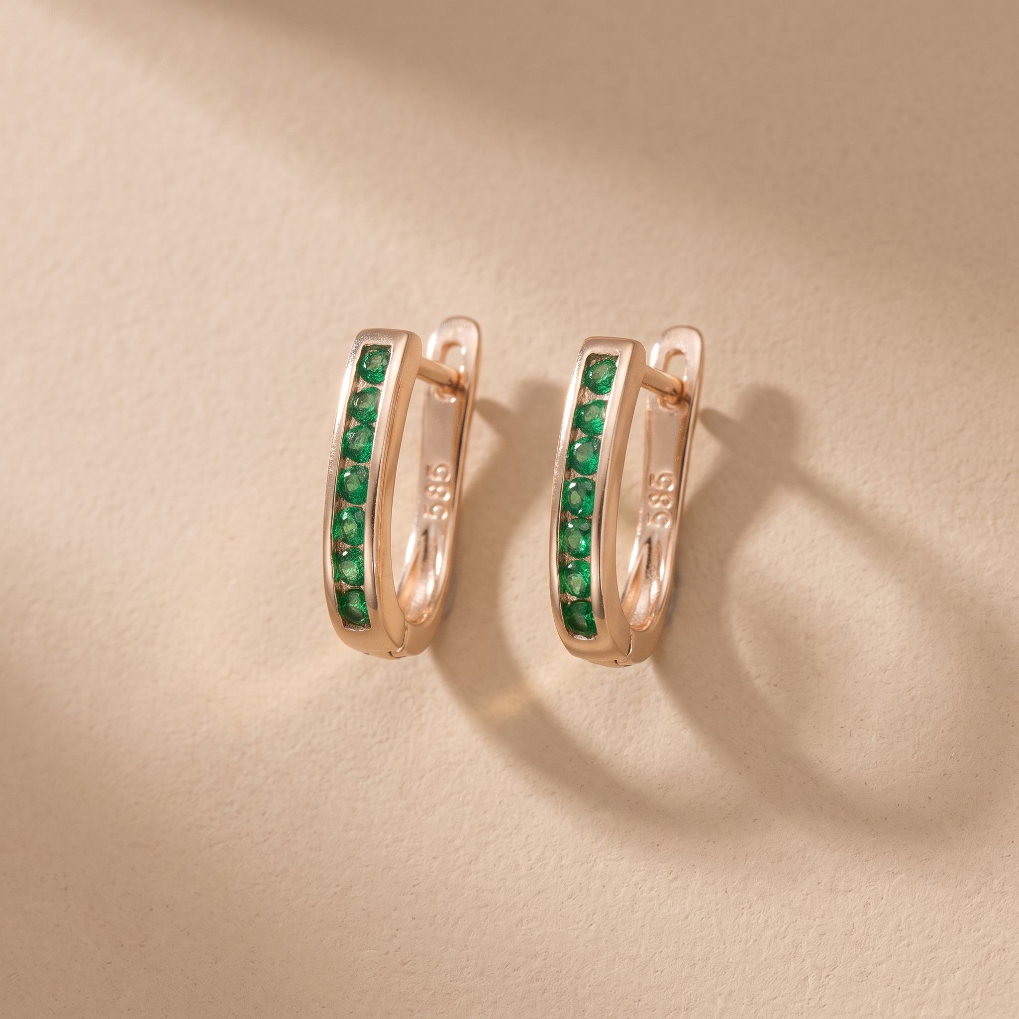Elegant Green Crystal Earrings