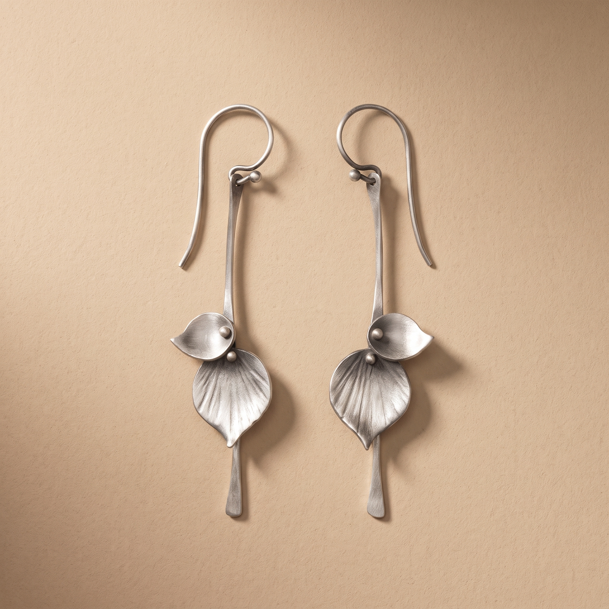 Silver Leaf Vintage Earrings