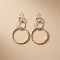 Vintage Gold and Silver Hoop Earrings